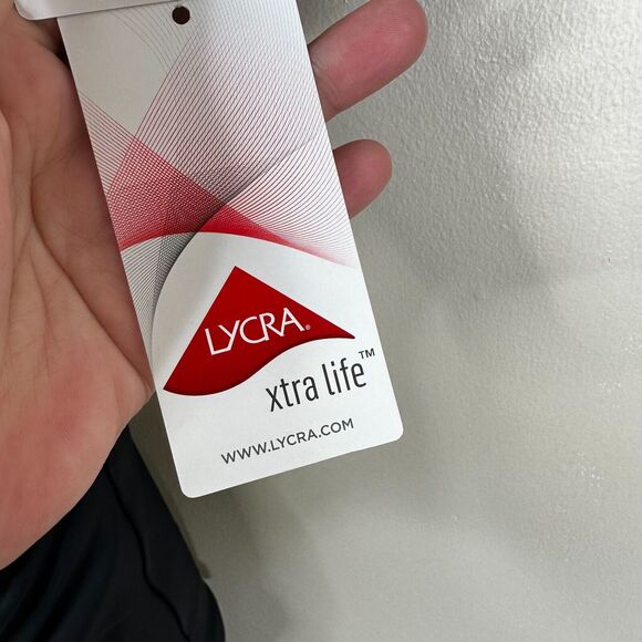 NEW Athleta Smocked Tankini Top Size 34D/DD Black Underwired Swimwear - Picture 11 of 12